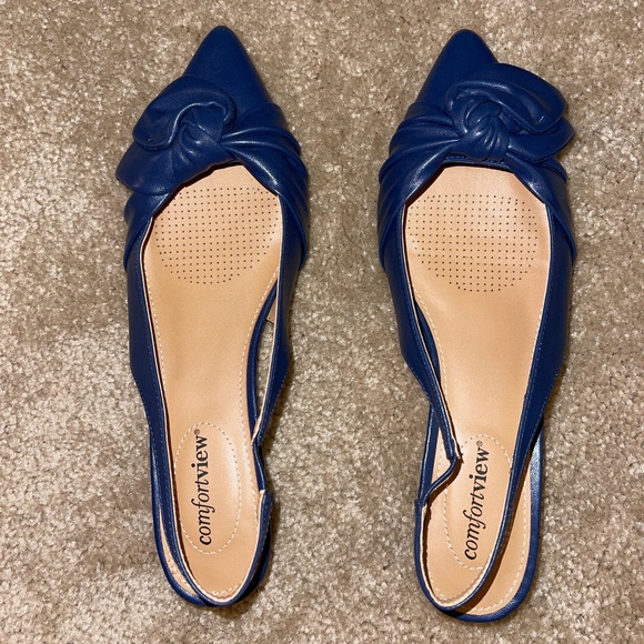 Like New Navy Blue Comfortview Slingback WW - Picture 1 of 5